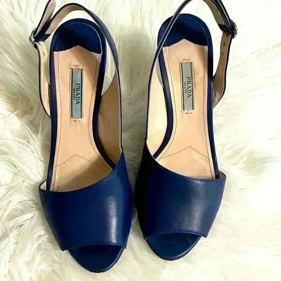 Prada Shoes - PRADA D.ORSAY PUMPS SANDAL COLOR BLUETTE